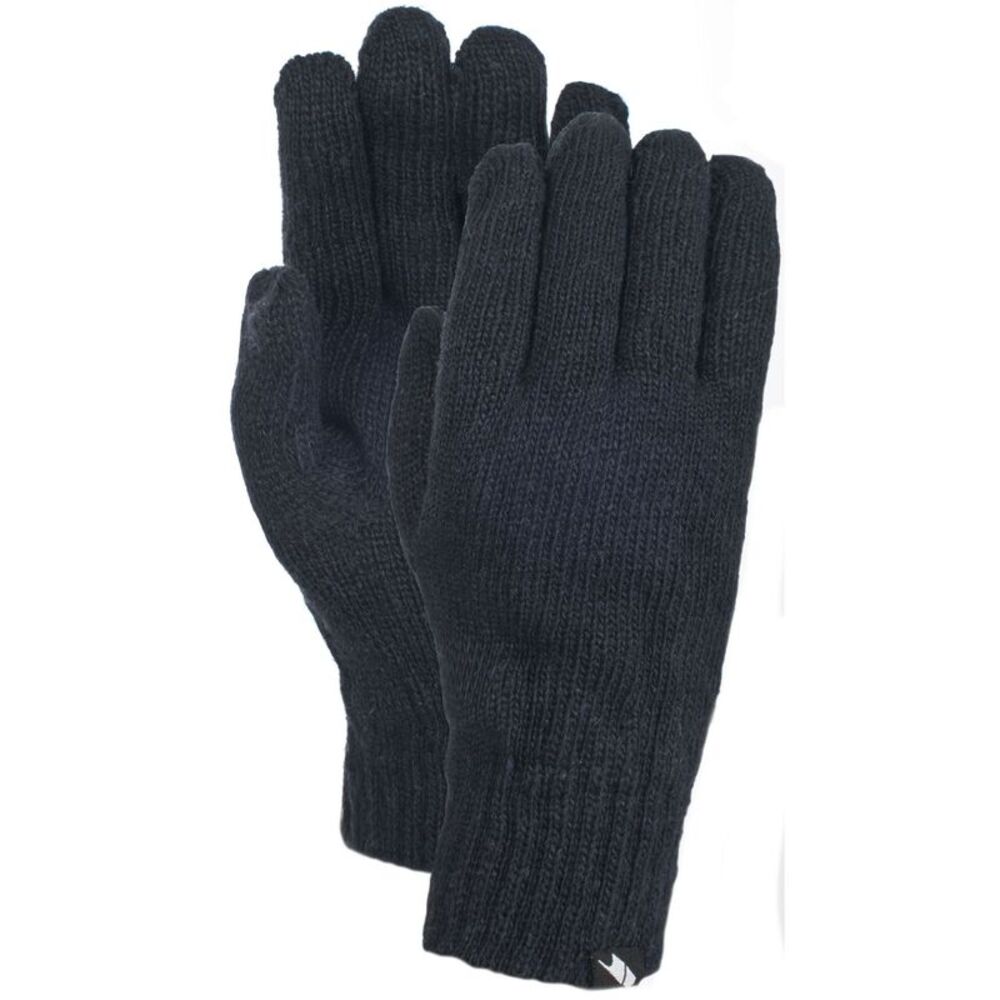 Trespass Mens Bargo Knitted Gloves / Black